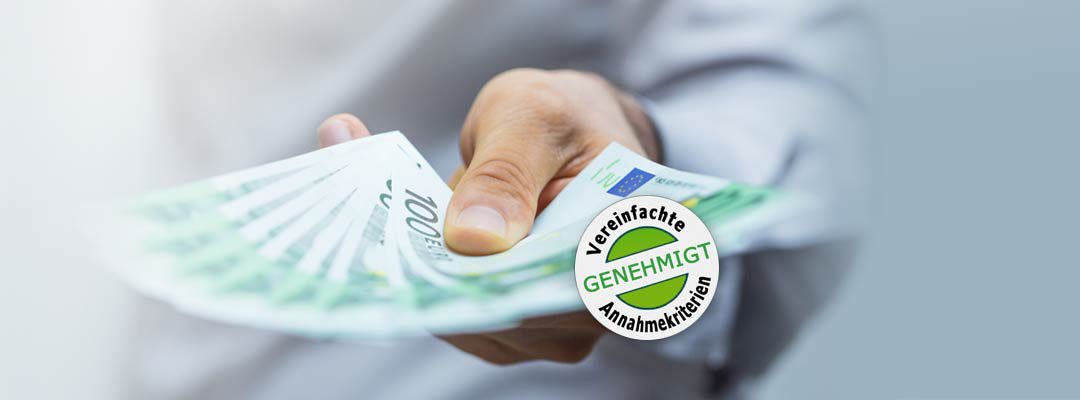 Kredit-Sonderaktion: Vereinfachte Annahmerichtlinien